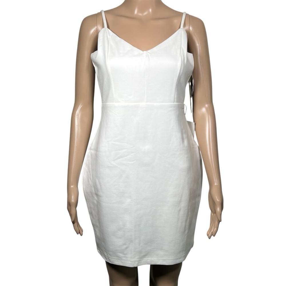 Lulus Dress White Bodycon Mini Size Medium Bridal Cocktail NEW NWT